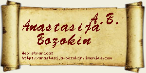 Anastasija Bozokin vizit kartica